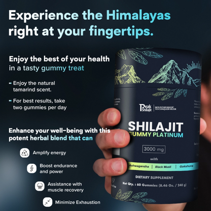 PEAKSHILAJIT 100% SHILAJIT GUMMY PLATINUM