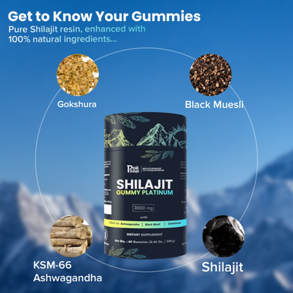 PEAKSHILAJIT 100% SHILAJIT GUMMY PLATINUM