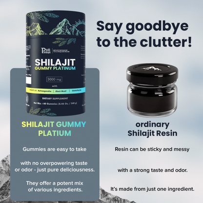 PEAKSHILAJIT 100% SHILAJIT GUMMY PLATINUM