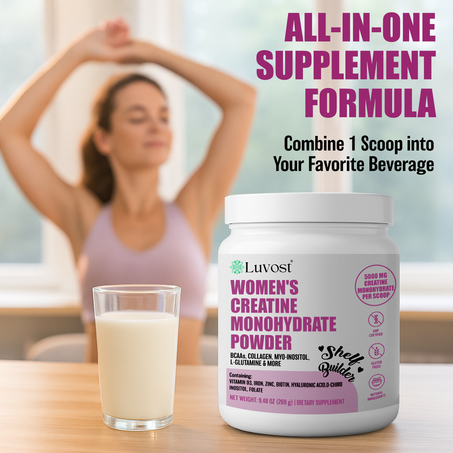 Luvost Women's Creatine Monohydrate Powder