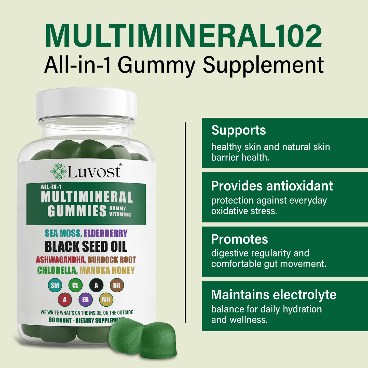 Luvost Multimineral Sea Moss Gummies