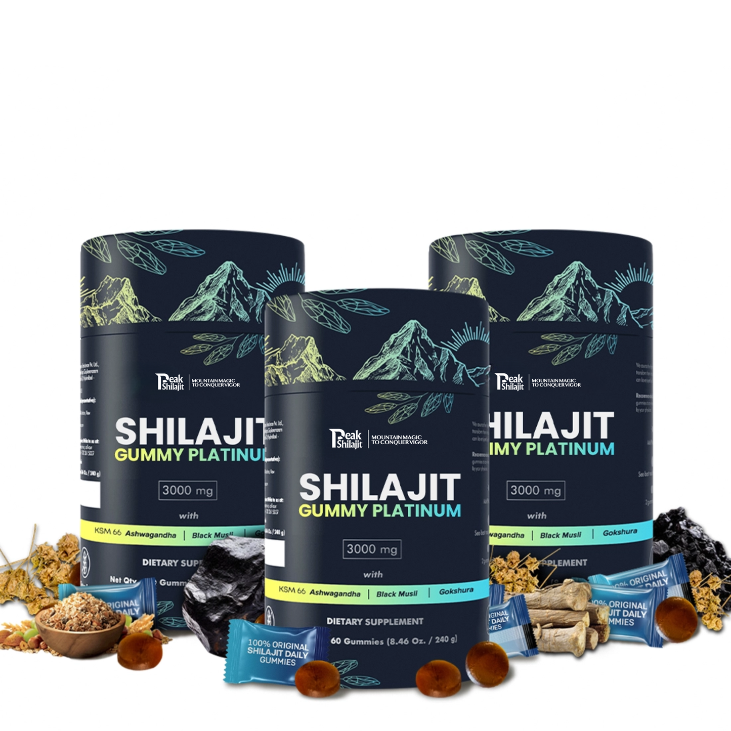 PEAKSHILAJIT 100% SHILAJIT GUMMY PLATINUM