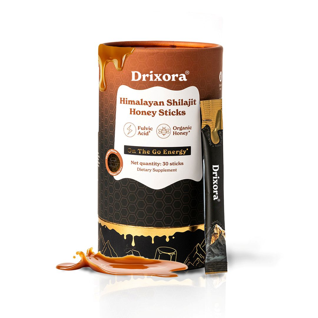 DRIXORA™ GOLD+ Shilajit Honey Sticks