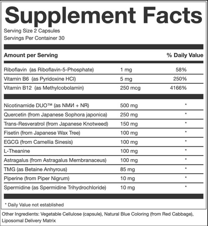 Chronotage NAD+ Liposomal Anti Aging Supplement Complex AEON with Nicotinamide DUO™